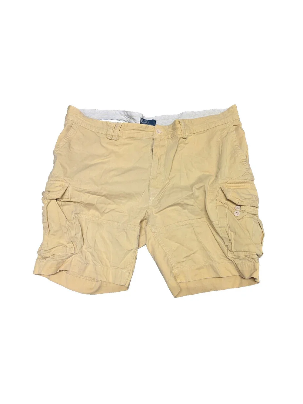 Polo Ralph Lauren Men's Classic Fit Beige Cargo Canvas Shorts Cotton Zip 48B